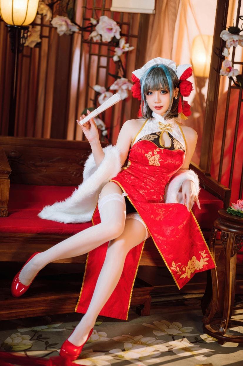 焖焖碳 碧蓝航线-柴郡新春旗袍-值得一看